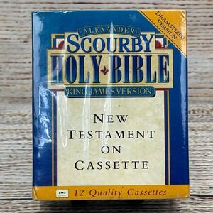 Alexander Scourby Holy Bible KJV New Testament 12 Cassette Set Dramatized